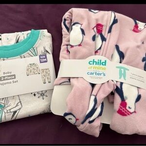 Carter's Pink Penguin Pajama Set